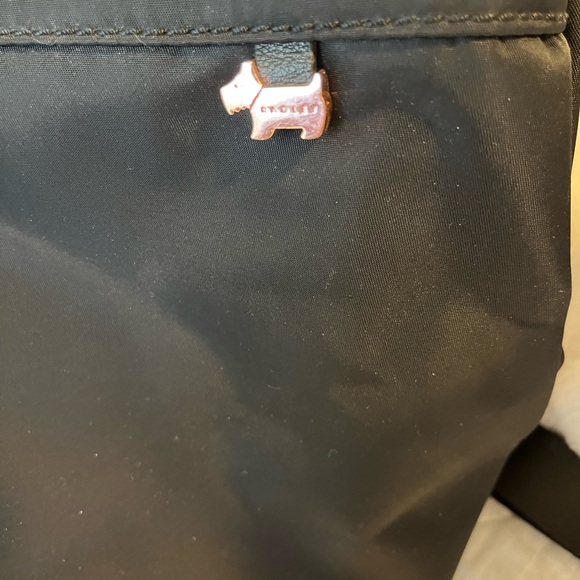 Radley London NWOT Stylish Black Backpack Purse 13x13 with bag charm - Picture 6 of 12